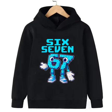 67 Six Seven Hoodies Clothing Italian Brainrot Sweatshirt Children Korean Tops Steal A BrainRot Cartoon Girls Boy Hooded Girls