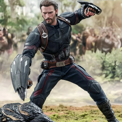 Genuine Hot Toys Steve Rogers Action Figure 1/6 Avengers Captain America Anime Figure HT MMS480 Statue Deluxe Edition Model Toys