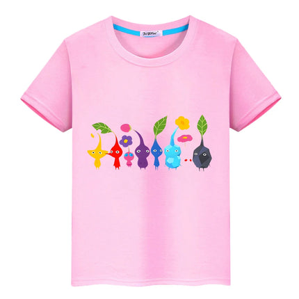 Pikmin Summer Cute 100%Cotton T-shirt cartoons Short Print anime Tees pride tshirt Tops y2k Tshirt kid Day gift boy girl clothes