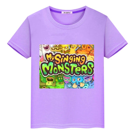 My Singing Monsters kids Casual T-shirt Anime Tees Short Print Tops y2k boys girl clothes O-Neck Summer Kawaii Children clothing