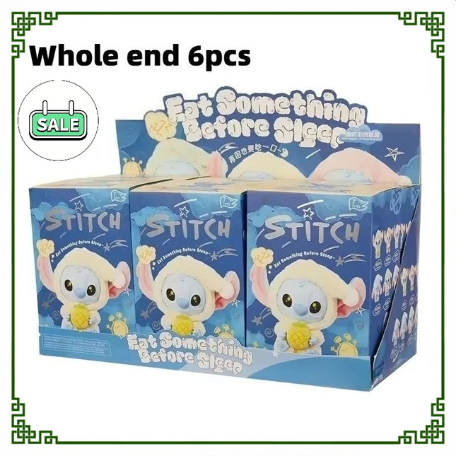 NEW 2025 Stitch Eat Some Thing Before Sleep Series Vinyl Blind Box Bag Pendant Cute Doll Mystery Box Toy Birthday Surprise Gift