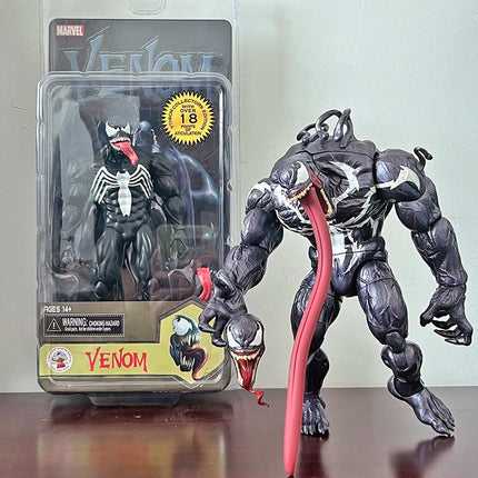 Venom Spider Action Figure Long Tongue Venom Carnage Joints Moveable Movie Superhero Toy Model For Children Gifts