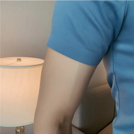2025 Summer Ice Silk Seamless Shirt High Quality Silky Smooth Short Sleeve Slim Casual Business Tuxedo Shirts Mens Clothing 4XL