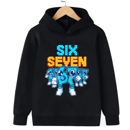 67 Six Seven Hoodies Clothing Italian Brainrot Sweatshirt Children Korean Tops Steal A BrainRot Cartoon Girls Boy Hooded Girls