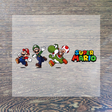 Super Mario Heat Transfer Stickers Cartoon Cute Iron on Patch Decals Clothes Sticker T-shirts Hoodie Clothing Hats DIY Applique