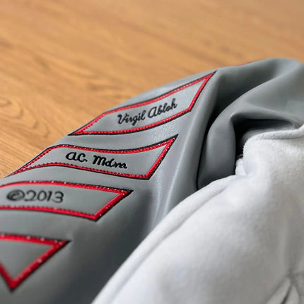 Trendy Soccer Fashion New Men's Embroidered Bomber Jacket Hip Hop Letter Splicing Leather Baseball Clothing Y2K Jacket