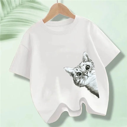 Battery Energy Low Help Me Printed T-Shirt For Boys Harajuku Funny T Shirt Kids Cotton Summer Tops Tee