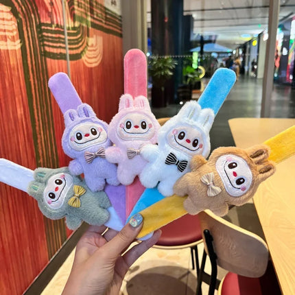 labubu Cute Plush Pop Ring Bracelet Cartoon Labubu Doll Girlfriend Couple Bracelet Creative Gift for Women