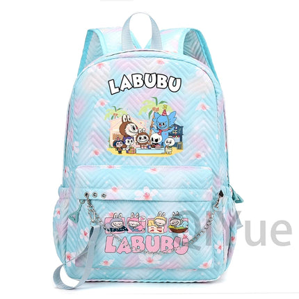 Cute Cartoon Backpack Teenager Girl Zimomo Knapsack Mokoko Charm Junior Student Casual Commute Back To School Waterproof Bags