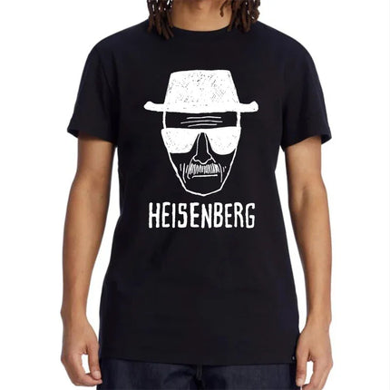 Men Fashion Casual Top Quality Short Sleeve 100% Cotton Loose Heisenberg PrintedTshirt Casual Mens Tshirt Cool Summer Men Tshirt