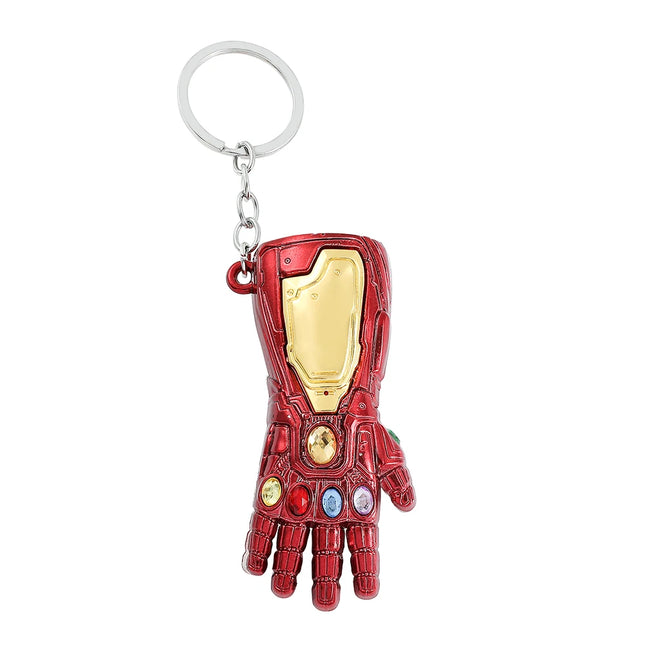 Marvel Iron Man Infinity Glove Pendant Key Holder Avengers Infinity Stones Weapon Keychain Accessories Gifts For Fans Toys