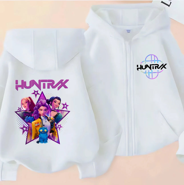Y2k  Zip Up Sweatshirts Kpop Demon Hunters Hoodie Coat Children Clothes Kid Girl Boy Sweatshirt Zipper Hoody Baby Casual Top