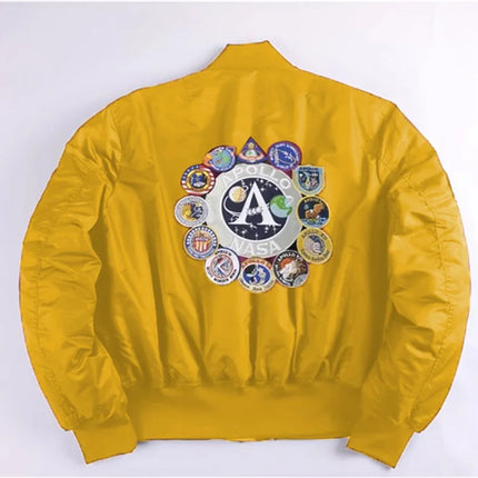 Winter bomber flight jacket vintage MA-1 APOLLO men coat streetwear warm varsity hip hop baseball letterman pilot us air force