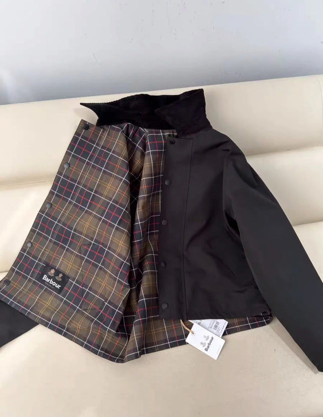 B@r Transporter OS Classic Plaid Men's And Women's Waxless Jacket Short On Both Sides