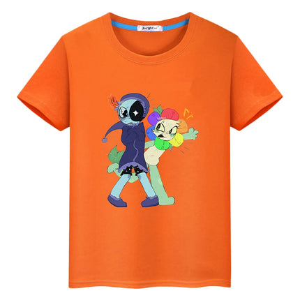 100%Cotton t shirt for kids boy 10year Dandys World print anime Short Tees Cartoon Tops pride tshirt y2k one piece girls clothes