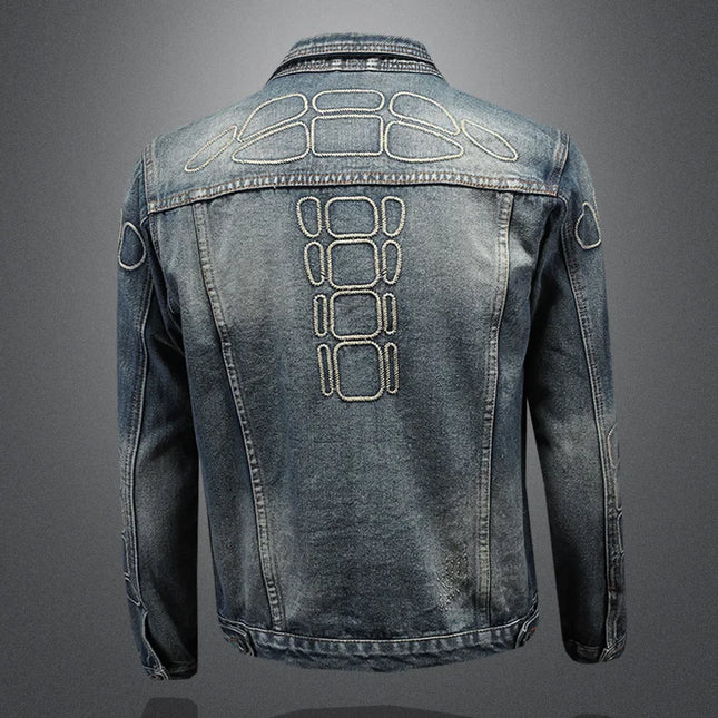 The Main Promotion of New Explosive Embroidered Coat Spring and Autumn New Men's Trends with Popular Denim Jacket Clothing