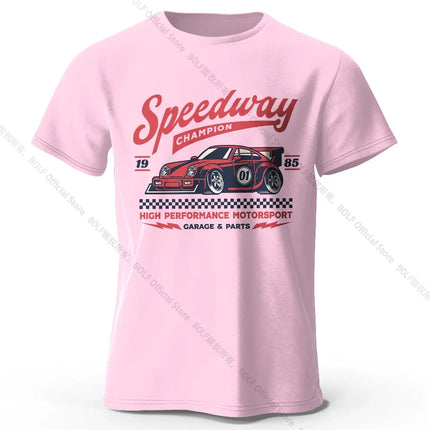 Formula Racing Art T-Shirt 100% Premium Cotton Performance Fit Hand Drawn Speed Graphic Tee for Racing Fans