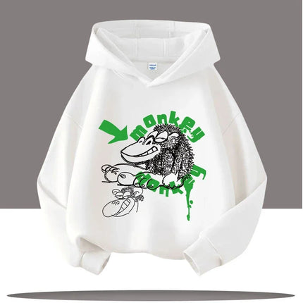 Autumn Winter Skateboard Cool Print 7-13Y Children's Hoodie Warm Girl Casual Top Kid Casual Clothes Boy Sportswear Sweatshirt