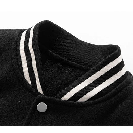 Men Varsity Baseball Bomber Jacket Hip Hop Harajuku Bone Letter Patchwork Leather Jackets Streetwear Women Unisex College Coats