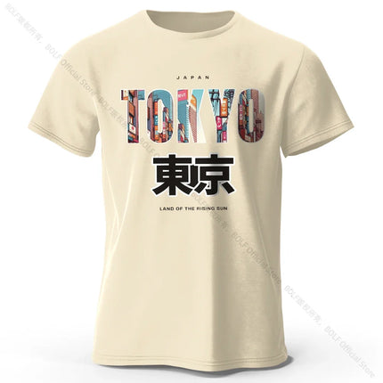 Tokyo Printed Fashion Forward 100% Cotton T-Shirt, Ultra Soft Round Neck Short Sleeve Tee, Perfect for Men & Women