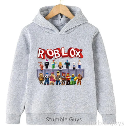 Kids Roblox Hoodie 3-12Y Autumn Sweatshirt 3D Game Print Boys Girls Fashion Casual Sportswear