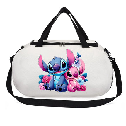 Disney Stitch Luggage Travel Bags for Men Women Cartoon Anime Large Capacity Portable Messenger Bag Bodybuilding Yoga Handbags