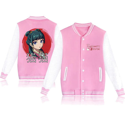 New Anime The Apothecary Diaries MAOMAO Print Baseball Jacket Men Women Autumn Winter Casual Jacket Long Sleeve Baseball Uniform