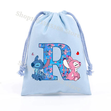 Disney Stitch Drawstring Bag Anime Fashion Jewelry Dust Bags Home Storage Pockets Portable Shopping Pouch Candy Gifts Handbag