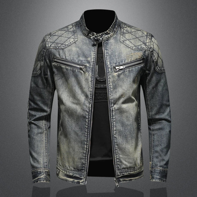 2024 New Men's High Quality Fashion with Handsome Retro Trend Leisure Spring and Autumn Good Zipper Denim Jacket  None   M-6XL