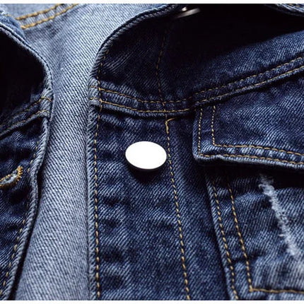 2025 Spring Women’s Denim Jacket Long Sleeve Overcoat Loose Denim Coat Button Outwear Jeans Jackets