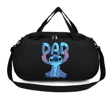 Disney Stitch Luggage Travel Bags for Men Women Cartoon Anime Large Capacity Portable Messenger Bag Bodybuilding Yoga Handbags