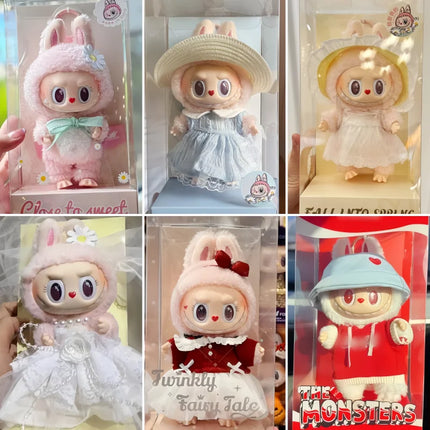 2025 In Stock Hot Anime Figure Labubu Have A Seat Series PVC Pendant Doll Model Monster Replica Keychain Kid Toys Birthday Gifts