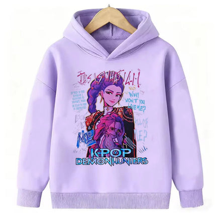 KPop Demon Hunters Hoodies Baby Girl Boy Clothes Fashion Casual Hooded Sweatshirts K-Pop Demon Hunters Pullover Kids