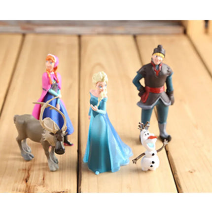 Disney Frozen 5pcs/Lot Anna Elsa Kristoff Sven Olaf PVC Action Figures Model Dolls Collection Birthday Gift Kids Toys