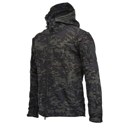 Spring Autumn New Multi Pocket Outdoor Shark Skin Soft Shell Stormtrooper Jacket Set for Men's Windproof Mountaineering Jacket