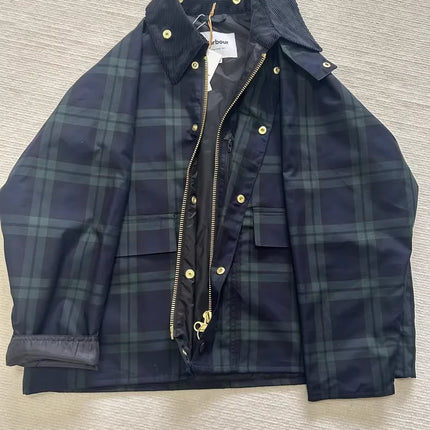 B@r Green Plaid Jacket