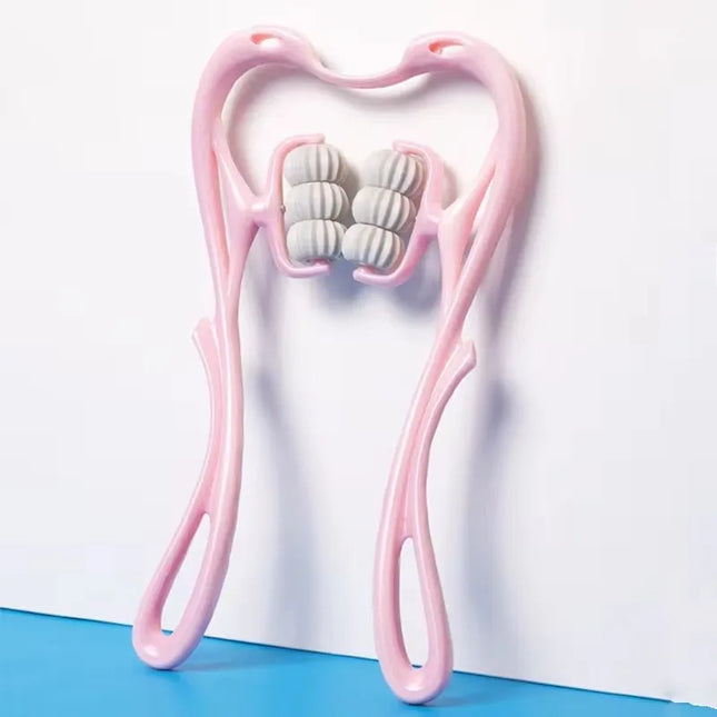 Six-Wheel Manual Cervical Massager for Neck Back Waist - Muscle Tension Relief And Relaxation Rolling Therapeutic Tool