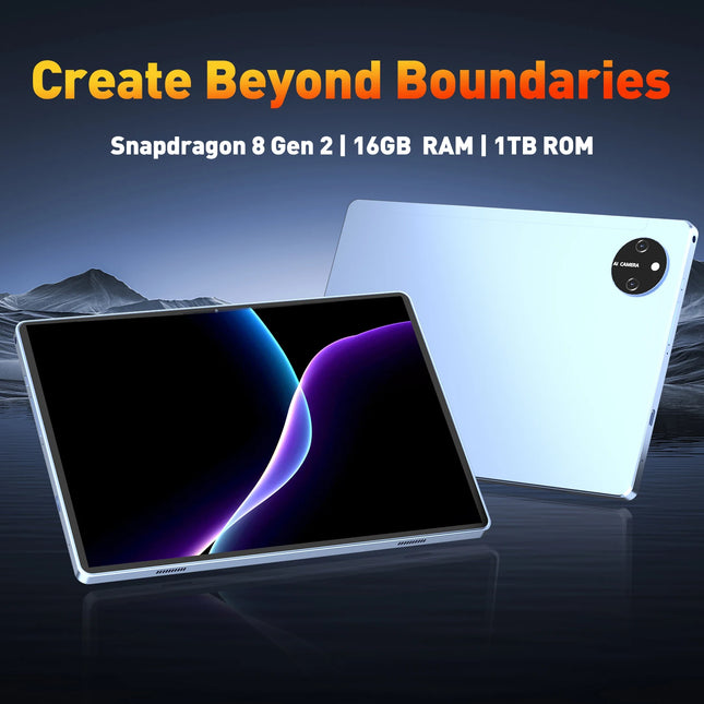 New S9 Tablet Android 14 10.1" 2560x1440 Split Rate Snapdragon 8 Gen 2 16GB RAM 512GB/1TB ROM 10000mAh Battery 5G Support