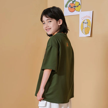 2025 New Summer Boys Striped Cotton T-Shirt Loose Fit Round Neck Short Sleeve Tee for Kids Ages 3-14 Years