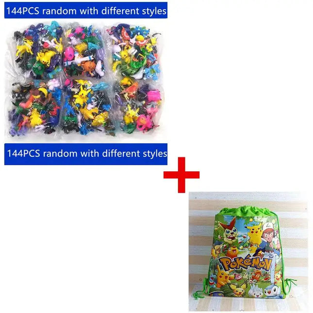 1-144 PCS Pokemon Gift Box Christmas Gift Action Figure Toys Genuine Pikachu Anime Figure Pokemon Toys For Children