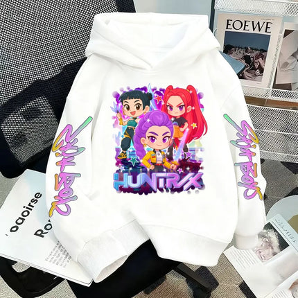 Christmas Children's Boys and Girls Anime Clothing Kpop Devil Hunter Hoodie Casual Fashion Autumn/Winter Warm Sweatshirt