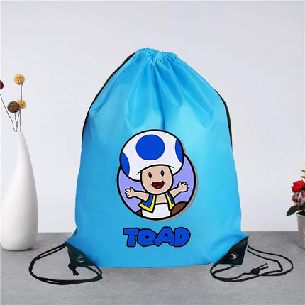 Super Mario Drawstring Bag for Men Women Anime Cartoon Portable Shopping Bags Fashion Simple Handbag Fitness Yoga Storage Pouch