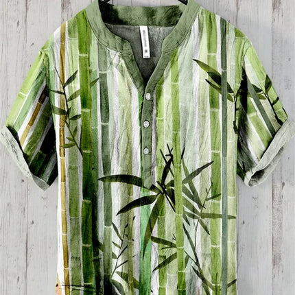 2024 Foreign Trade Cross-border Hawaiian Art Printing Colorful Flower Series 3D Digital Printing Casual Loose Short-sleeved Line