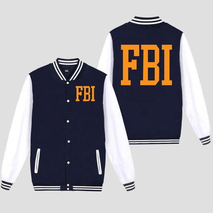 FBI Print Baseball Jacket Man Clothing Women Streetwear Fleece Bomber Jackets for Kids Coats Winter Jacket Men