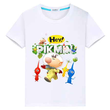 Pikmin Print cartoons100%Cotton T-shirt boys anime Tees boys clothes  pride tshirt Short Tops y2k one piece kids clothes girl