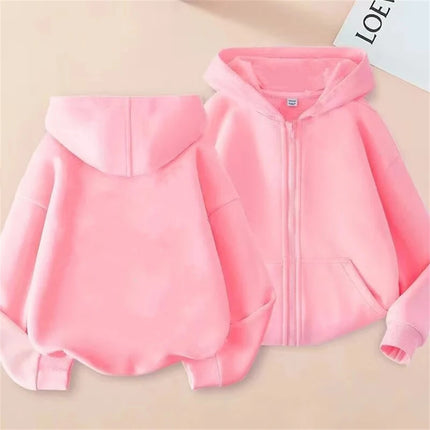 Merch A4 Children Hoodie Kids Zipper style Hoodie Boys black Girls pink 3-12 Year Sweatshirt Long sleeves leisure Anime Tops