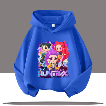 Y2K KPop Demon Hunters Hoodies Teenage Girls Boys Rumi KPop Demon Hunters Hoody Autumn Casual Long Sleeve Children's Clothing