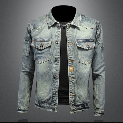 The Main Promotion of New Explosive Embroidered Coat Spring and Autumn New Men's Trends with Popular Denim Jacket Clothing