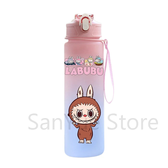 750Ml Cute Cartoon Printed Water Bottle Teenger Student Large Capacity Drinking Portable Outdoor Sport Water Cup Kid Gift