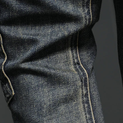 2024 New Men's High Quality Fashion with Handsome Retro Trend Leisure Spring and Autumn Good Zipper Denim Jacket  None   M-6XL